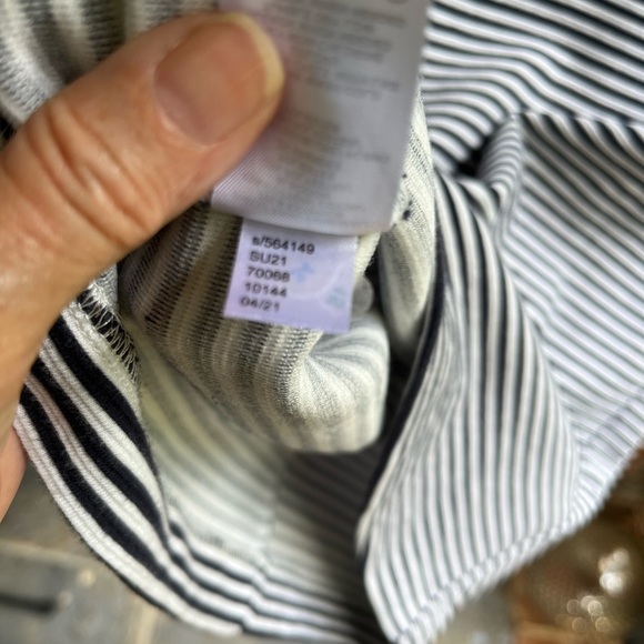 Ann Taylor Navy and White Striped Midi Dress size 0 - Picture 6 of 8